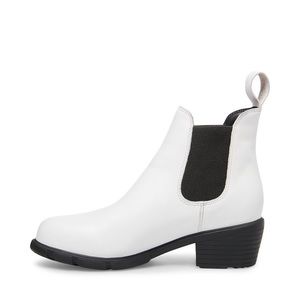 Steve Madden Leather White Chelsea Booties